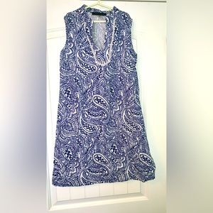 Tommy Hilfiger Paisley Linen Sheath Mini Dress